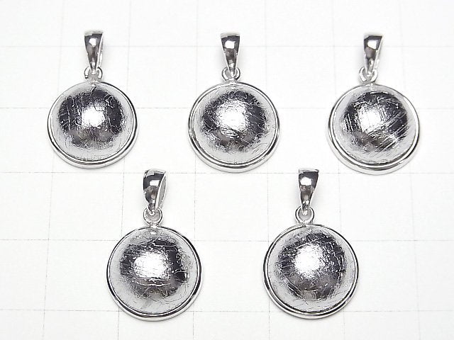 [Video]Meteorite (Altai meteorite) Round Pendant 13.5x13.5mm Silver925 1pc