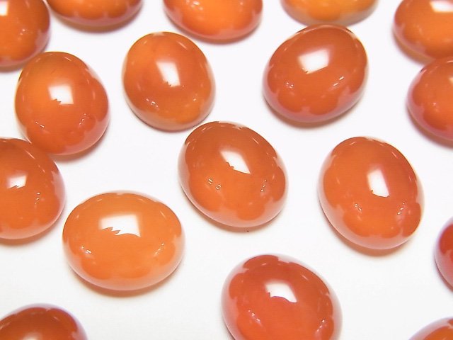 [Video] Carnelian AAA Oval Cabochon 12x10mm 5pcs