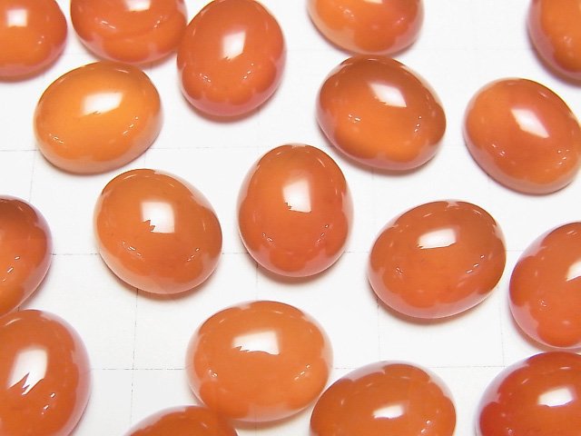 [Video] Carnelian AAA Oval Cabochon 12x10mm 5pcs