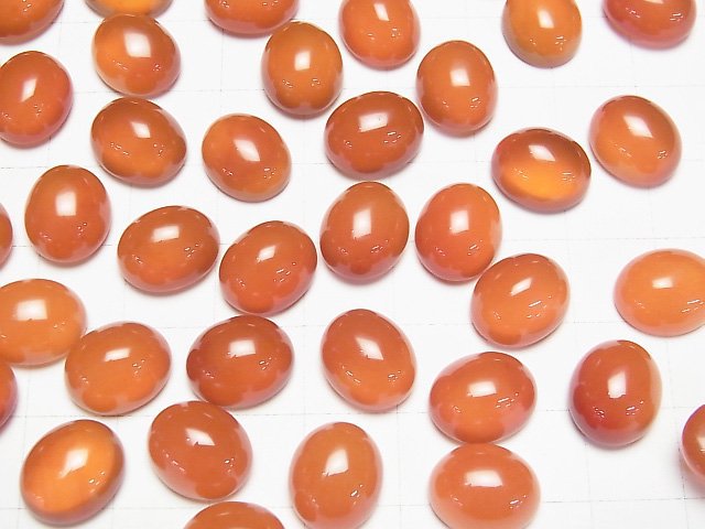 [Video] Carnelian AAA Oval Cabochon 12x10mm 5pcs