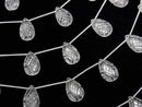[Video]High Quality Crystal AAA Carved Pear Shape 1strand beads (aprx.4inch/10cm)