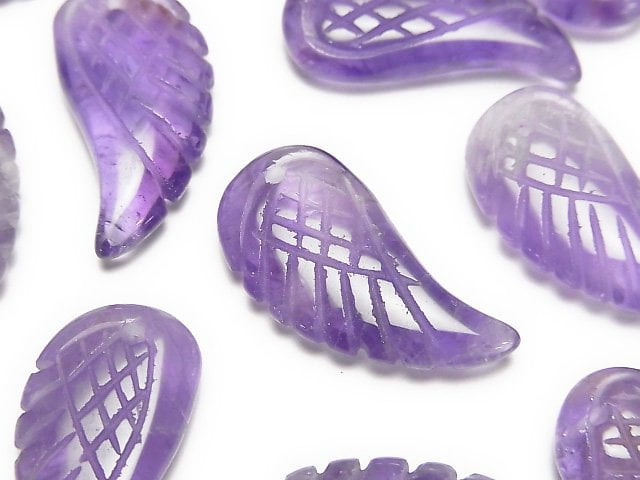 [Video]Amethyst AA Angel Wing 24x12x5mm 3pcs