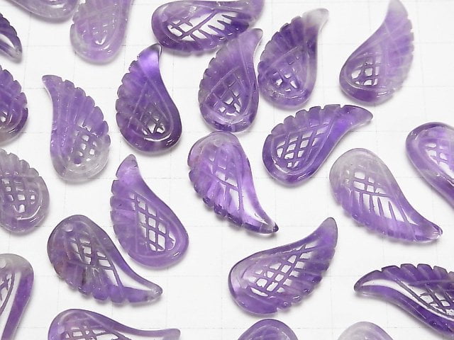 [Video]Amethyst AA Angel Wing 24x12x5mm 3pcs