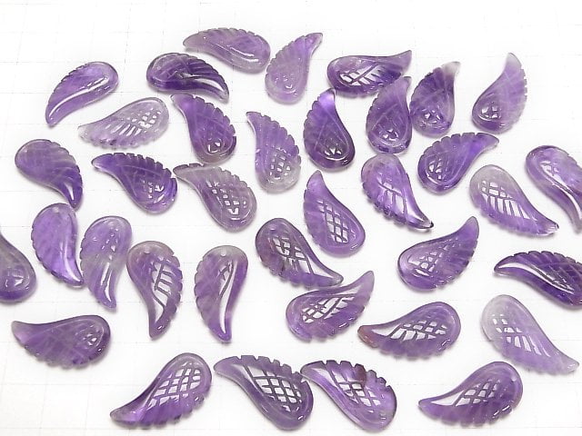 [Video]Amethyst AA Angel Wing 24x12x5mm 3pcs