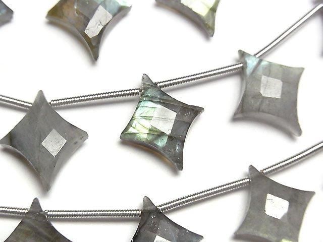 [Video]Labradorite AA++ Diamond Shape 16x13mm 1strand (6pcs)
