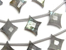 [Video]Labradorite AA++ Diamond Shape 16x13mm 1strand (6pcs)