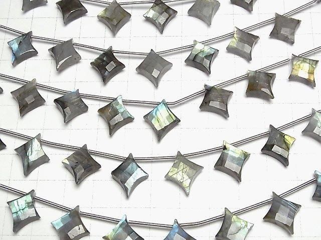 [Video]Labradorite AA++ Diamond Shape 16x13mm 1strand (6pcs)