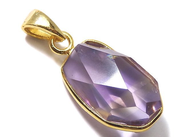 [Video][One of a kind] High Quality Ametrine AAA- Faceted Pendant 18KGP NO.253