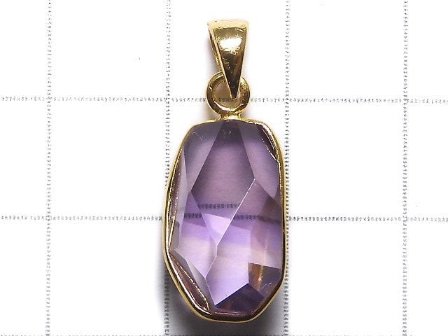 [Video][One of a kind] High Quality Ametrine AAA- Faceted Pendant 18KGP NO.253