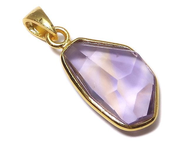 [Video][One of a kind] High Quality Ametrine AAA- Faceted Pendant 18KGP NO.254