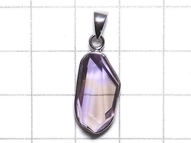 [Video][One of a kind] High Quality Ametrine AAA- Faceted Pendant Silver925 NO.255