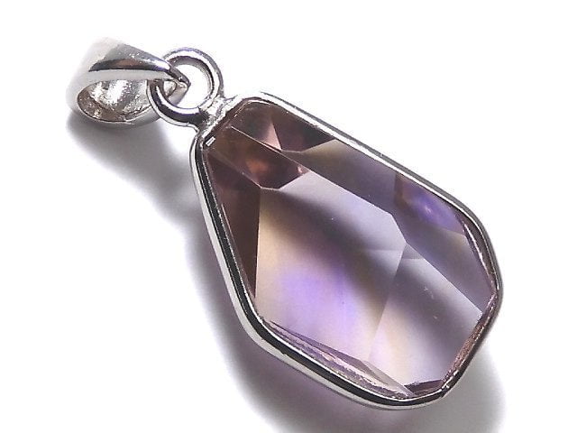 [Video][One of a kind] High Quality Ametrine AAA- Faceted Pendant Silver925 NO.256