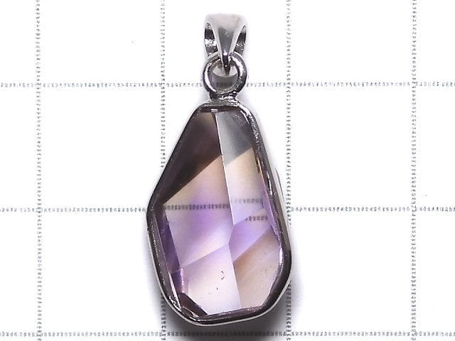 [Video][One of a kind] High Quality Ametrine AAA- Faceted Pendant Silver925 NO.256