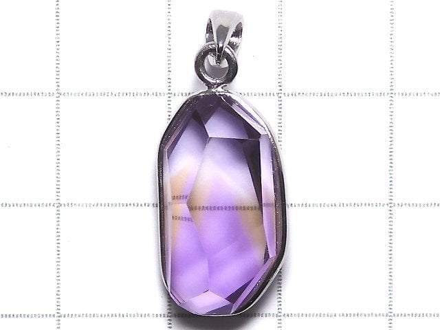 [Video][One of a kind] High Quality Ametrine AAA- Faceted Pendant Silver925 NO.257