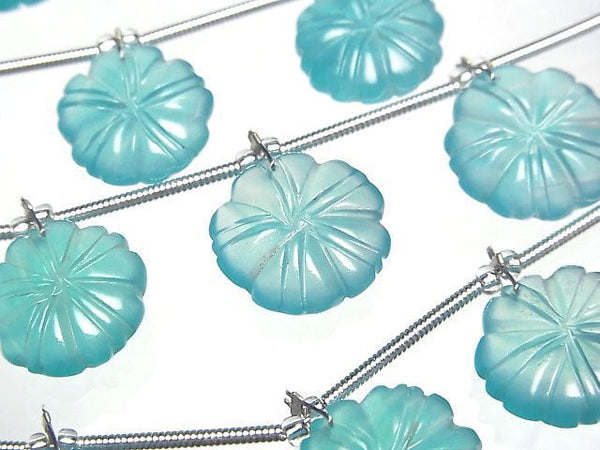 [Video] Amazonite Flower half or 1strand beads (aprx.4inch/10cm)