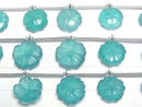 [Video] Amazonite Flower half or 1strand beads (aprx.4inch/10cm)