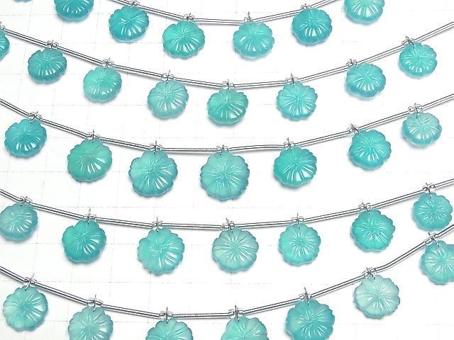 [Video] Amazonite Flower half or 1strand beads (aprx.4inch/10cm)