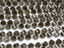 [Video]High Quality! Silver Obsidian AAA Twist x Multiple Facets 8x7x7mm 1strand beads (aprx.15inch/36cm)