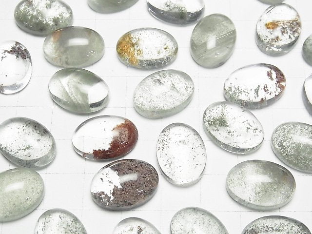 [Video] Garden Quartz AAA- Oval Cabochon 18x13mm 2pcs