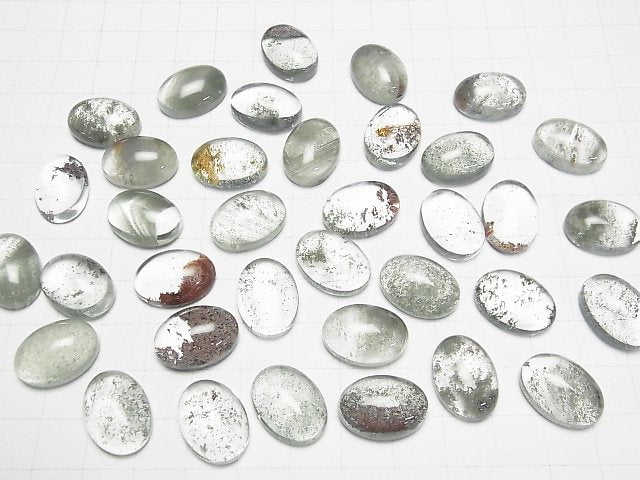 [Video] Garden Quartz AAA- Oval Cabochon 18x13mm 2pcs