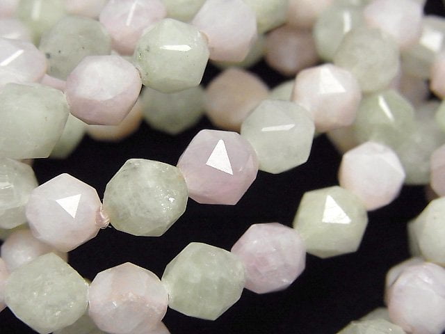 [Video]High Quality! Kunzite & Hiddenite AA Star Faceted Round 8mm Bracelet