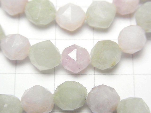 [Video]High Quality! Kunzite & Hiddenite AA Star Faceted Round 8mm Bracelet