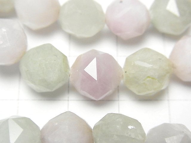 [Video]High Quality! Kunzite & Hiddenite AA Star Faceted Round 10mm Bracelet