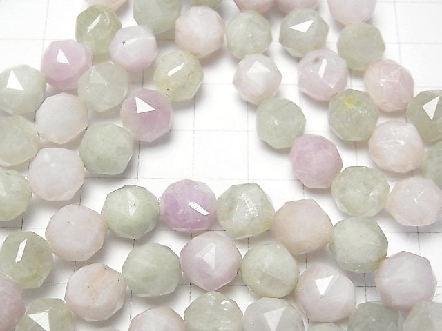 [Video]High Quality! Kunzite & Hiddenite AA Star Faceted Round 10mm Bracelet