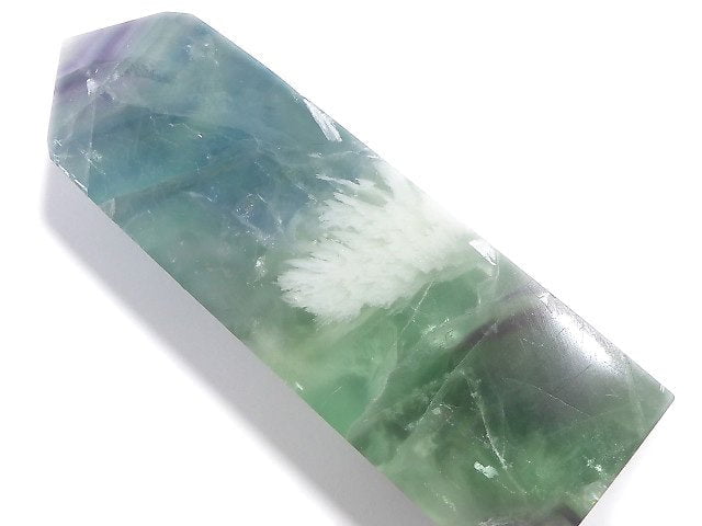 [Video][One of a kind] Angel Feather Fluorite Point (square pillar) 1pc NO.7