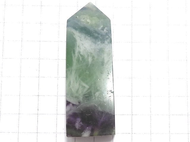 [Video][One of a kind] Angel Feather Fluorite Point (square pillar) 1pc NO.8