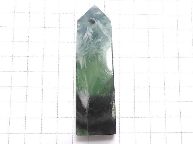 [Video][One of a kind] Angel Feather Fluorite Point (square pillar) 1pc NO.9