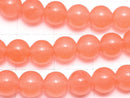 Pink Orange Jade Round 6mm 1strand beads (aprx.15inch/36cm)