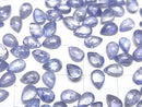 [Video]High Quality Tanzanite AA++ Pear shape Cabochon 6x4mm 5pcs