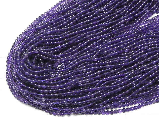 [Video]Amethyst AA++ Round 3mm 1strand beads (aprx.15inch/37cm)