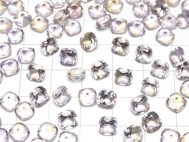 [Video]High Quality Amethyst x Citrine AAA Loose stone Square Faceted 6x6mm 2pcs