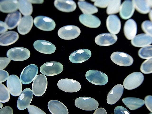 [Video]High Quality Peruvian Blue Opal AA++ Loose stone Oval Faceted 5x3mm 5pcs