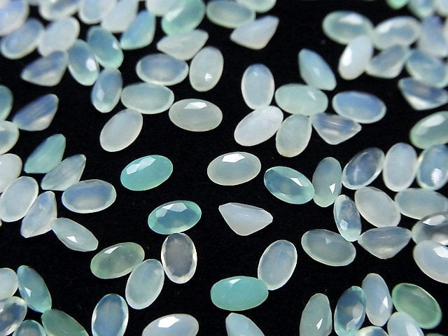 [Video]High Quality Peruvian Blue Opal AA++ Loose stone Oval Faceted 5x3mm 5pcs