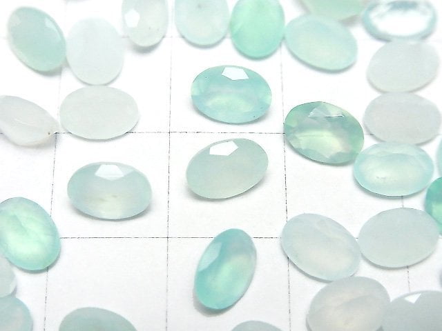 [Video]High Quality Peruvian Blue Opal AA++ Loose stone Oval Faceted 7x5mm 2pcs