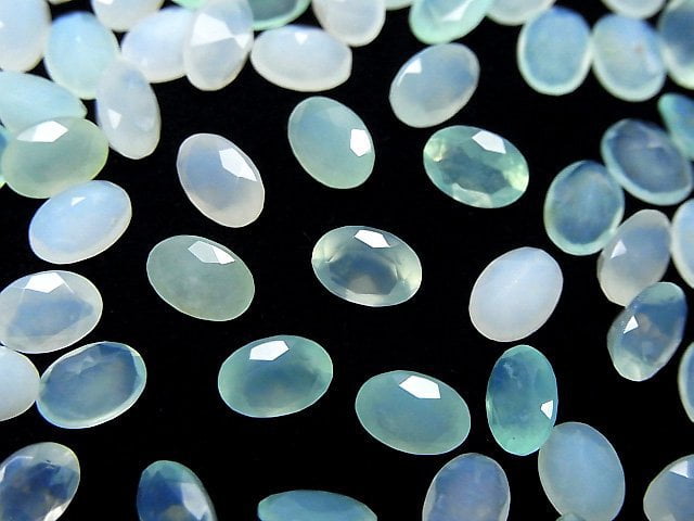 [Video]High Quality Peruvian Blue Opal AA++ Loose stone Oval Faceted 7x5mm 2pcs