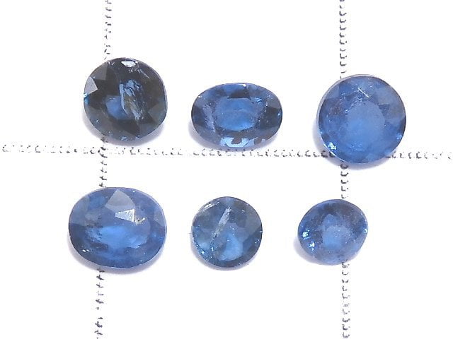 [Video][One of a kind] High Quality Gahnite Loose stone Faceted 6pcs Set NO.19