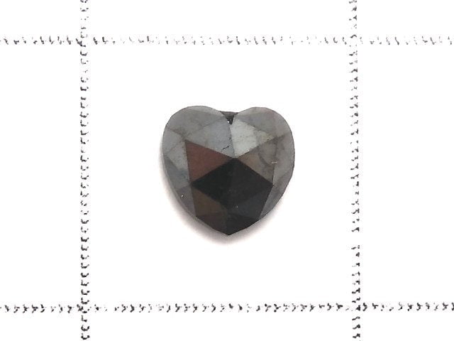 [Video][One of a kind] Black Diamond Loose stone Heart cut 1pc NO.2