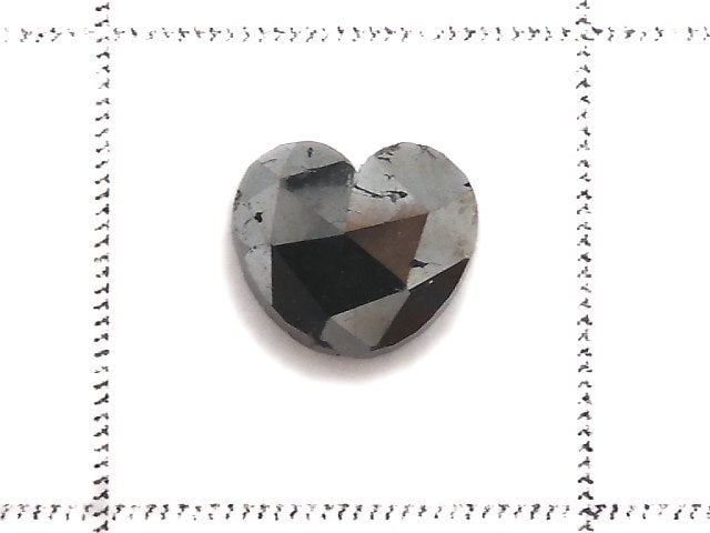 [Video][One of a kind] Black Diamond Loose stone Heart cut 1pc NO.4