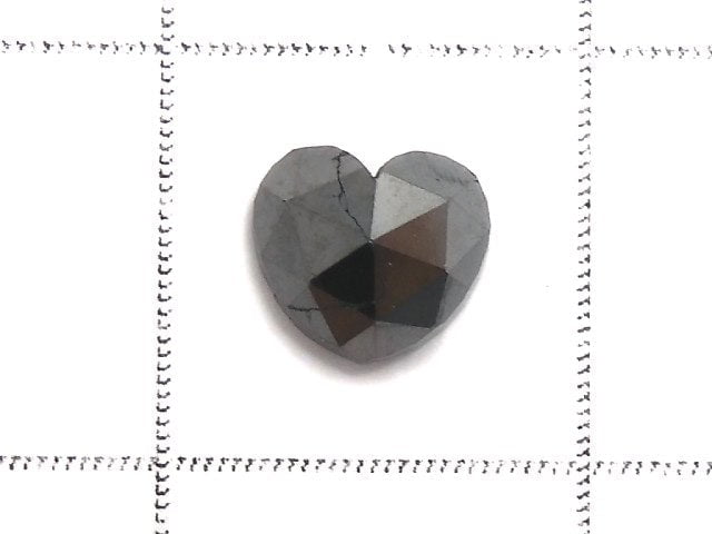 [Video][One of a kind] Black Diamond Loose stone Heart cut 1pc NO.6