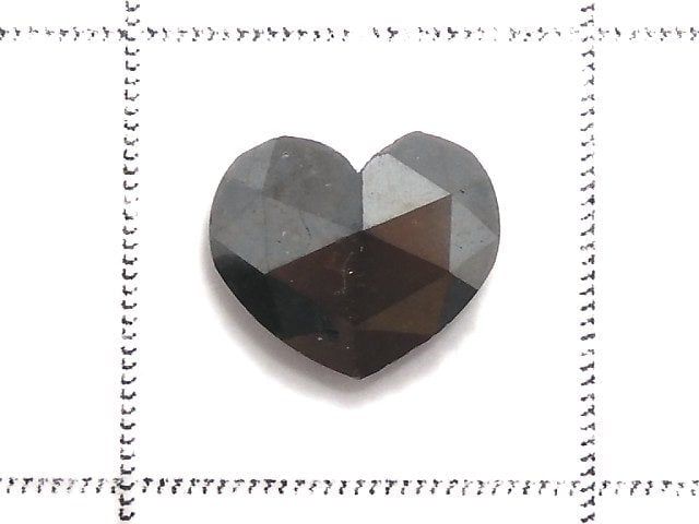 [Video][One of a kind] Black Diamond Loose stone Heart cut 1pc NO.8