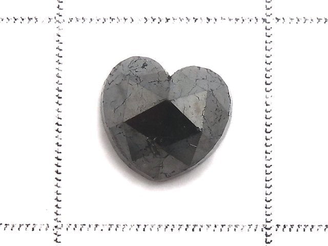 [Video][One of a kind] Black Diamond Loose stone Heart cut 1pc NO.9