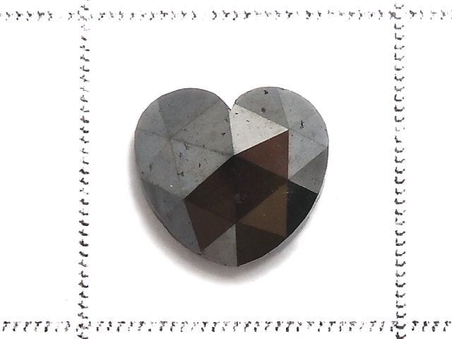 [Video][One of a kind] Black Diamond Loose stone Heart cut 1pc NO.10