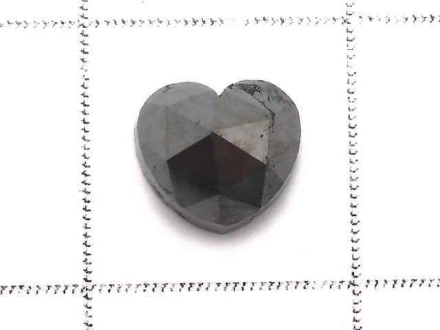[Video][One of a kind] Black Diamond Loose stone Heart cut 1pc NO.11
