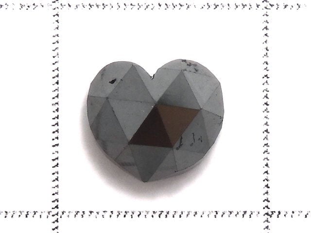 [Video][One of a kind] Black Diamond Loose stone Heart cut 1pc NO.14