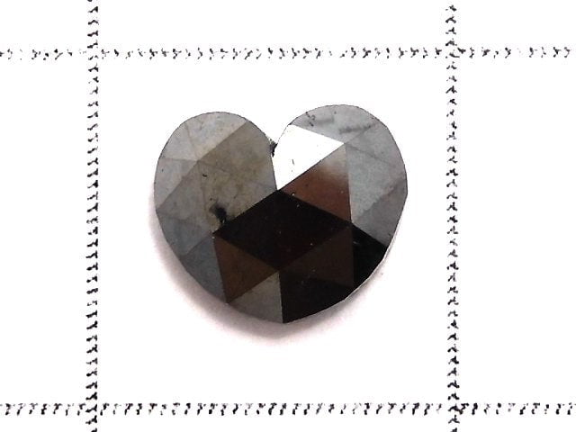 [Video][One of a kind] Black Diamond Loose stone Heart cut 1pc NO.17