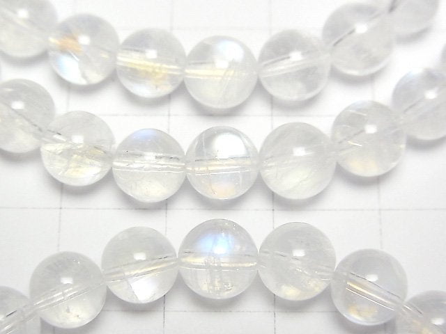 [Video] Rainbow Moonstone AAA Round 7mm-7.5mm Bracelet